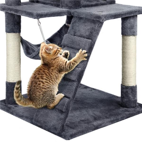 51" Multilevel Cat Tree Scratcher Furniture Cat Tower Condo House as Play Center - 283892898072-Quality Home Distribution