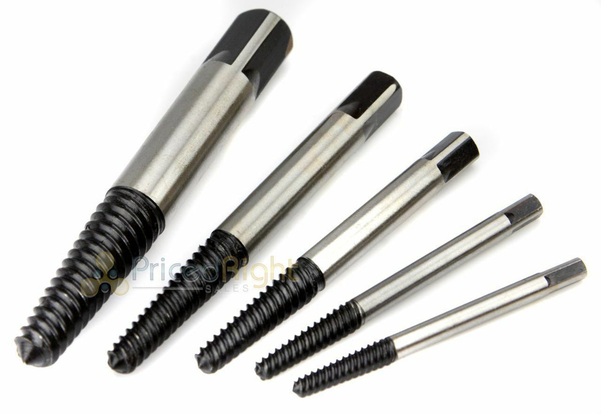 5pc Bolt Screw Remover Broken Extractor Kit Ez Easy Outs Broken Screws -  California Tools And Equipment