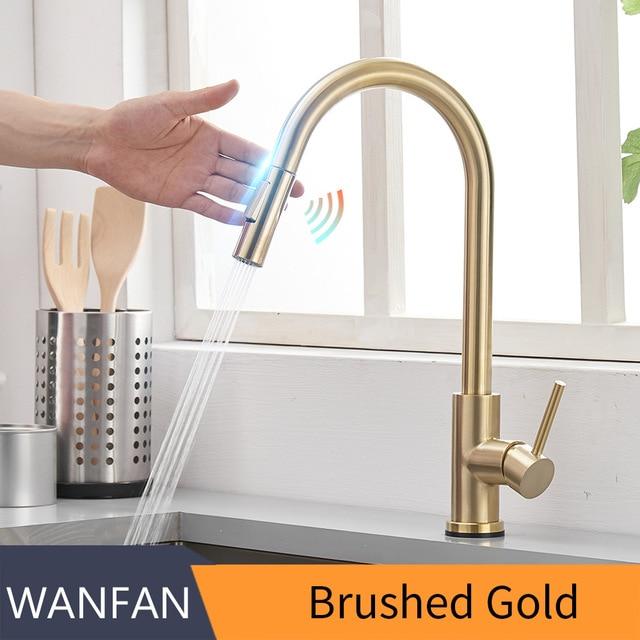 Sensor Kitchen Faucets Brushed Gold Smart - 14:200006154;200007763:201336106-Quality Home Distribution