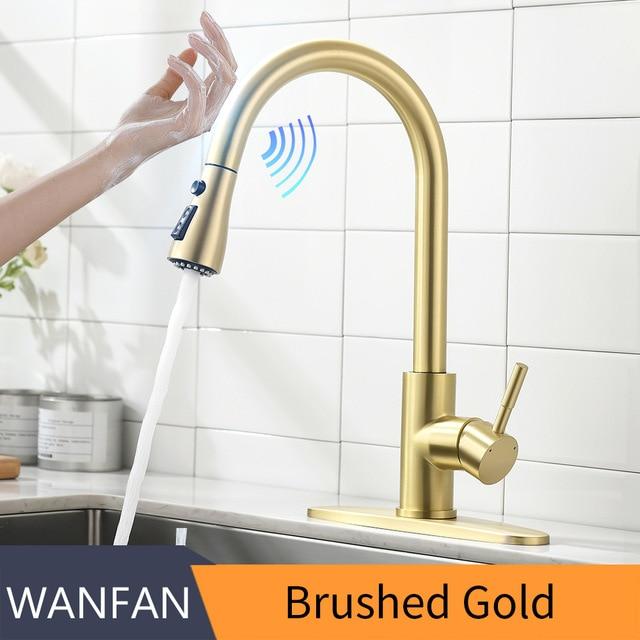 Sensor Kitchen Faucets Brushed Gold Smart - 14:350850;200007763:201336106-Quality Home Distribution