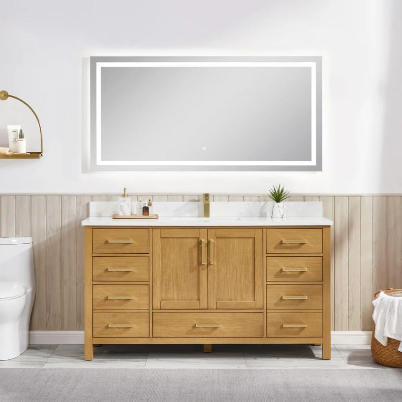 Blossom Basel 049 Solid Wood Free-Standing Bathroom Vanity with Dovetail Drawers - Quality Home Distribution
