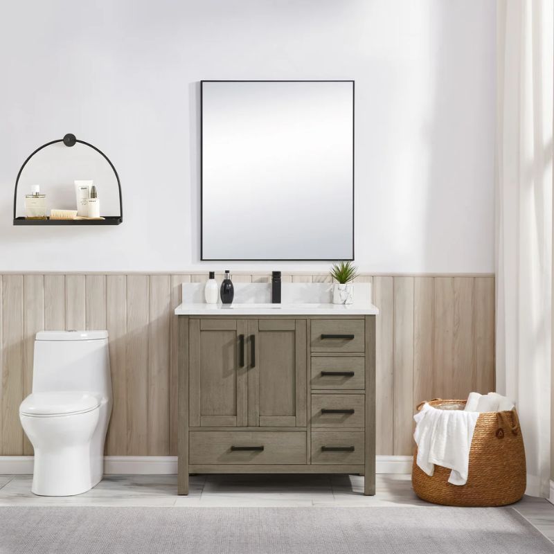 Blossom Basel 049 Solid Wood Free-Standing Bathroom Vanity with Dovetail Drawers - Quality Home Distribution