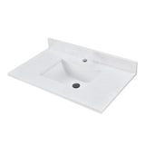 Blossom Artificial Stone Calacatta White Bathroom Countertop with Undermount Sink - Quality Home Distribution