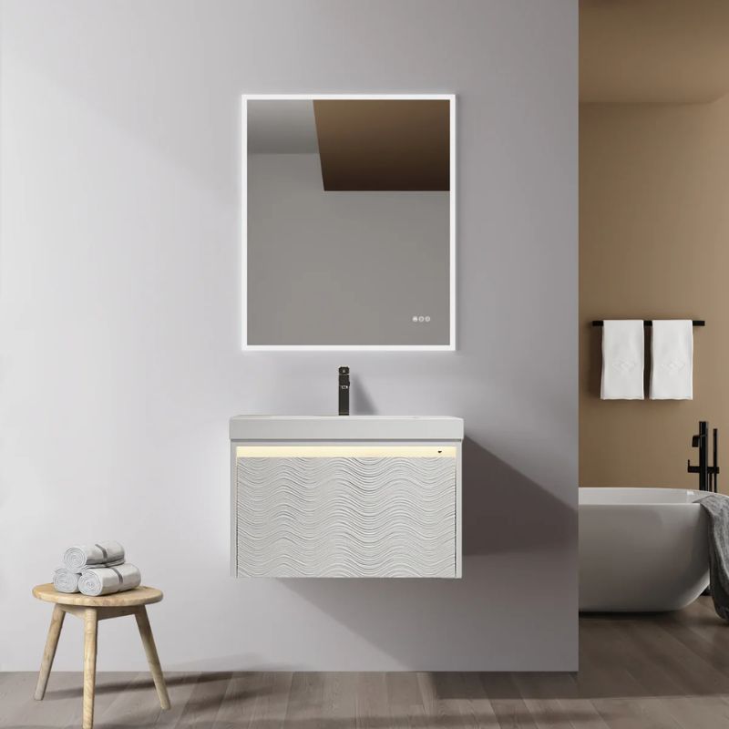 Blossom Voyage 042 Wall-Mounted Floating Vanity with Minimalist Integrated Handle - Quality Home Distribution