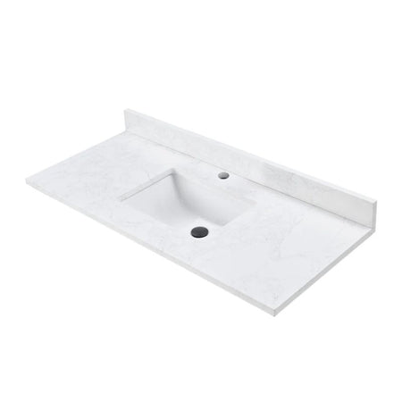 Blossom Artificial Stone Calacatta White Bathroom Countertop with Undermount Sink - Quality Home Distribution
