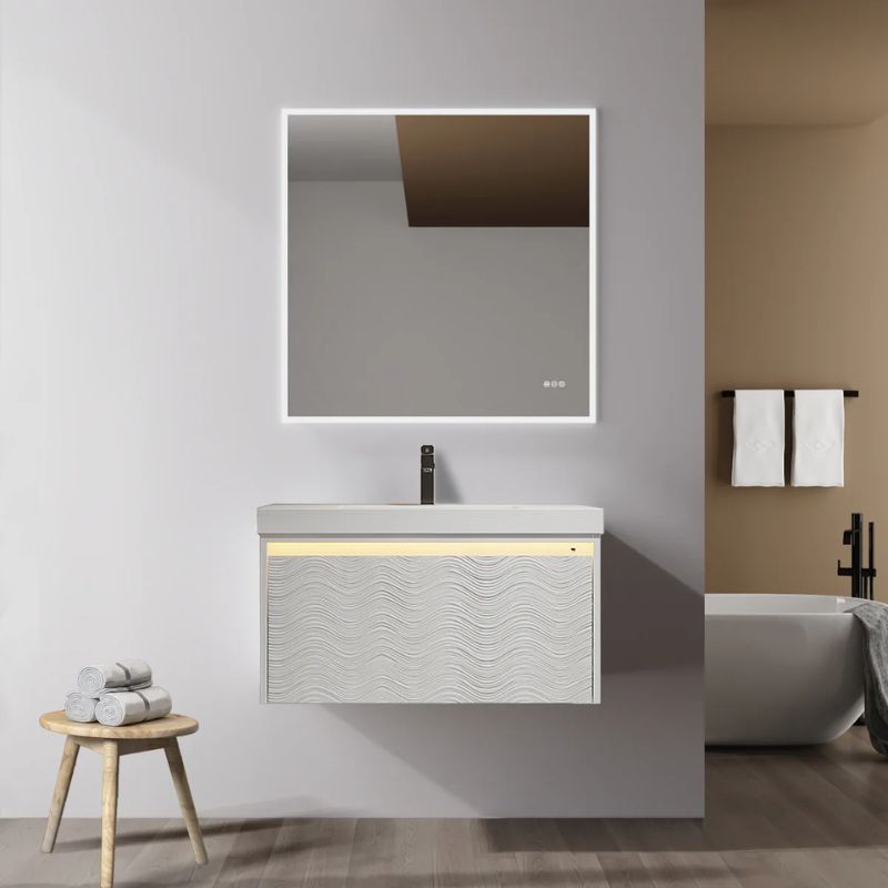 Blossom Voyage 042 Wall-Mounted Floating Vanity with Minimalist Integrated Handle - Quality Home Distribution