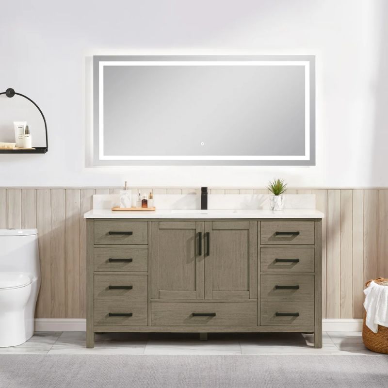 Blossom Basel 049 Solid Wood Free-Standing Bathroom Vanity with Dovetail Drawers - Quality Home Distribution