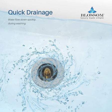 Blossom 1-1/4" Premium Brass Pop-Up Sink Drain without Overflow - Quality Home Distribution