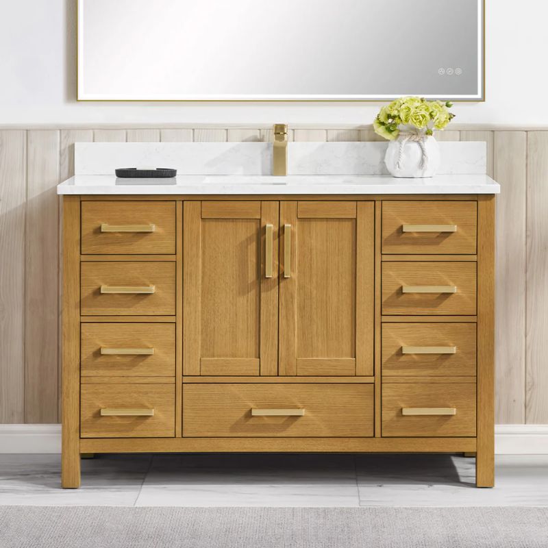 Blossom Basel 049 Solid Wood Free-Standing Bathroom Vanity with Dovetail Drawers - Quality Home Distribution