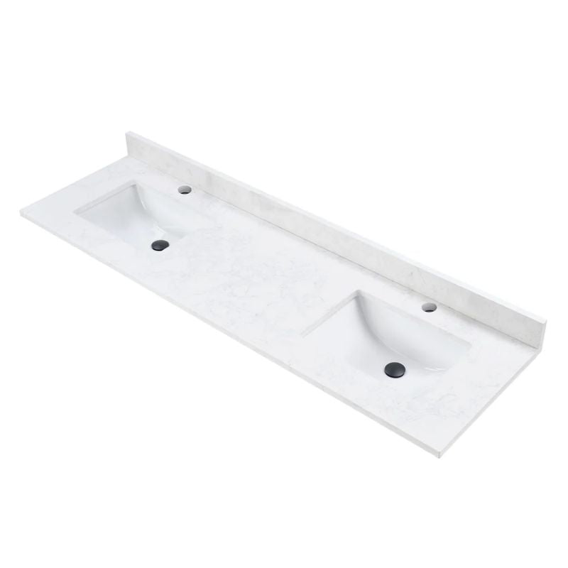 Blossom Artificial Stone Calacatta White Bathroom Countertop with Undermount Sink - Quality Home Distribution