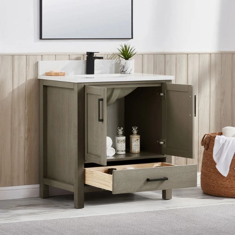 Blossom Basel 049 Solid Wood Free-Standing Bathroom Vanity with Dovetail Drawers - Quality Home Distribution