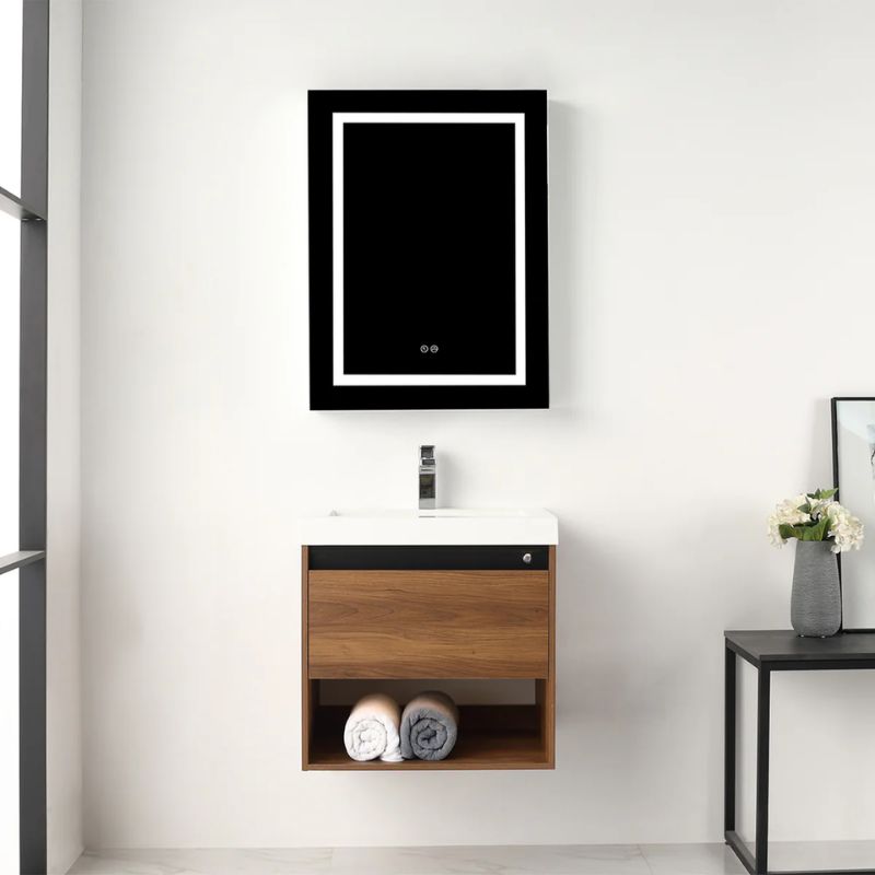 Blossom Bergen 037 Modern Wall-Hung Vanity with Integrated LED Lighting - Quality Home Distribution