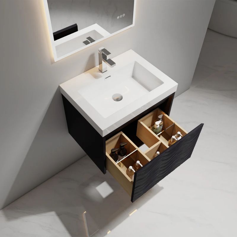 Blossom Voyage 042 Wall-Mounted Floating Vanity with Minimalist Integrated Handle - Quality Home Distribution