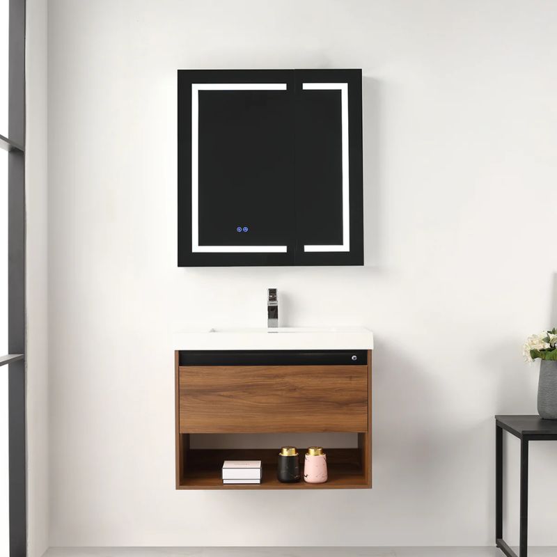 Blossom Bergen 037 Modern Wall-Hung Vanity with Integrated LED Lighting - Quality Home Distribution
