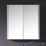 Blossom Monaco 000 Aluminum Medicine Cabinet – Large Double-Door Mirrored Storage - Quality Home Distribution