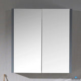 Blossom Monaco 000 Aluminum Medicine Cabinet – Large Double-Door Mirrored Storage - Quality Home Distribution