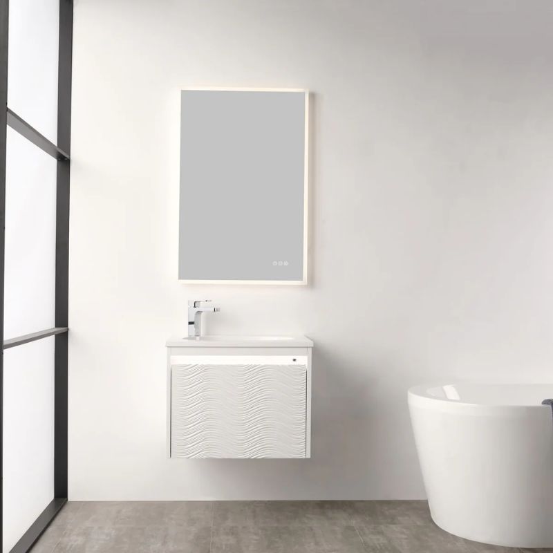 Blossom Voyage 042 Wall-Hung LED Illuminated Vanity with Oval Acrylic Sink - Quality Home Distribution
