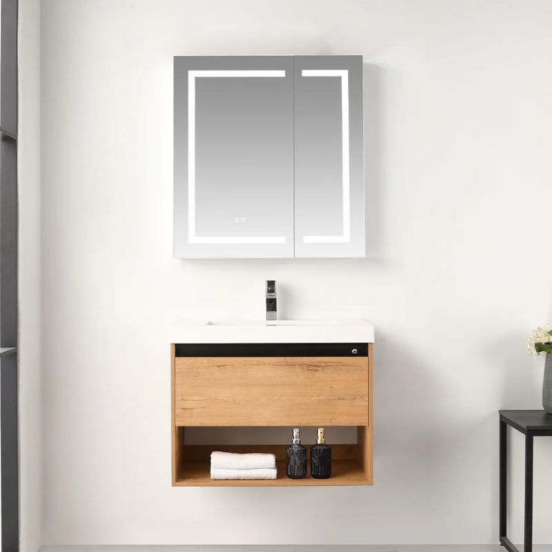 Blossom Bergen 037 Modern Wall-Hung Vanity with Integrated LED Lighting - Quality Home Distribution
