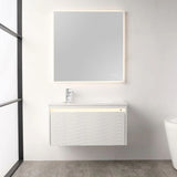 Blossom Voyage 042 Wall-Hung LED Illuminated Vanity with Oval Acrylic Sink - Quality Home Distribution