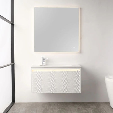 Blossom Voyage 042 Wall-Hung LED Illuminated Vanity with Oval Acrylic Sink - Quality Home Distribution