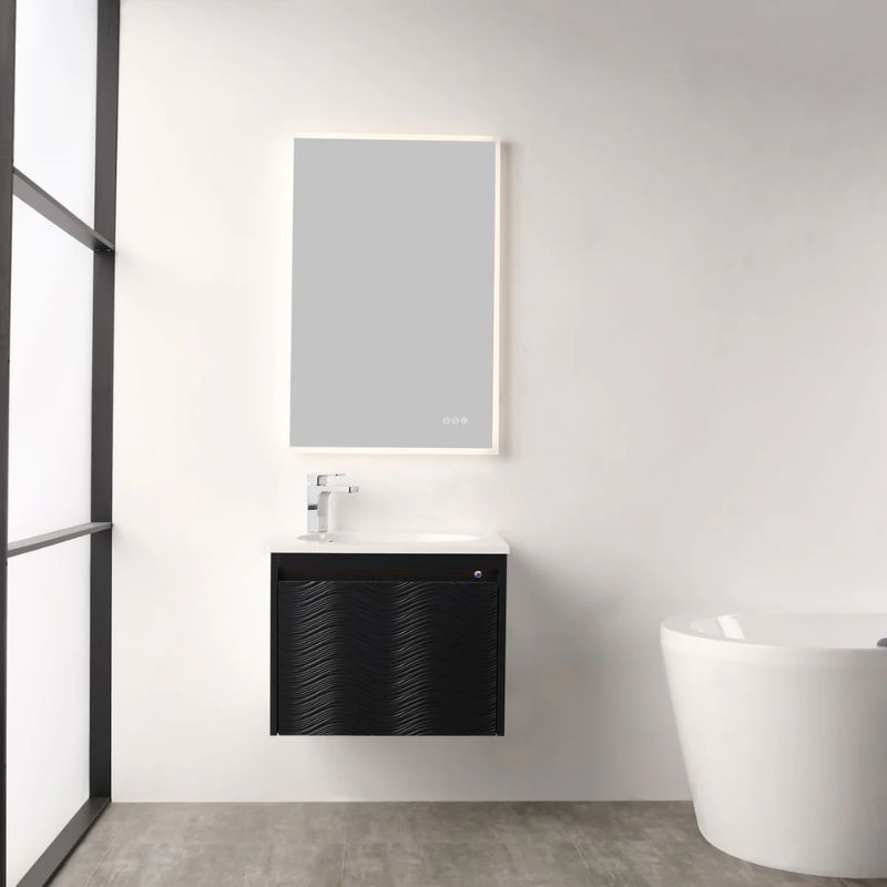Blossom Voyage 042 Wall-Hung LED Illuminated Vanity with Oval Acrylic Sink - Quality Home Distribution