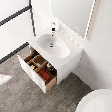 Blossom Voyage 042 Wall-Hung LED Illuminated Vanity with Oval Acrylic Sink - Quality Home Distribution