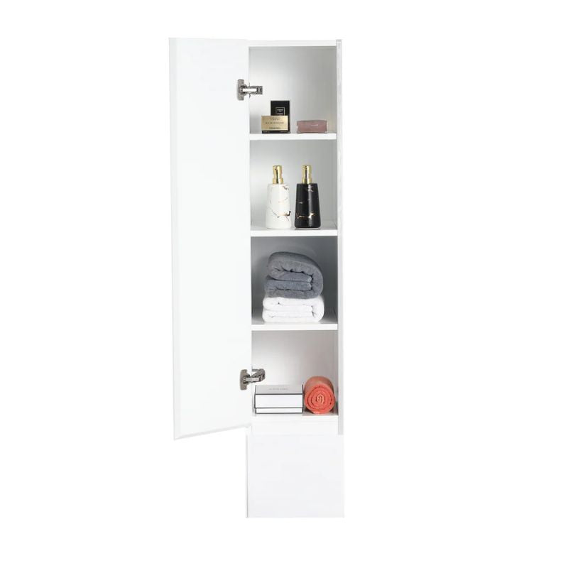 Blossom Assisi 12" Wall-Mounted Side Cabinet – Modern Space-Saving Bathroom Storage - Quality Home Distribution