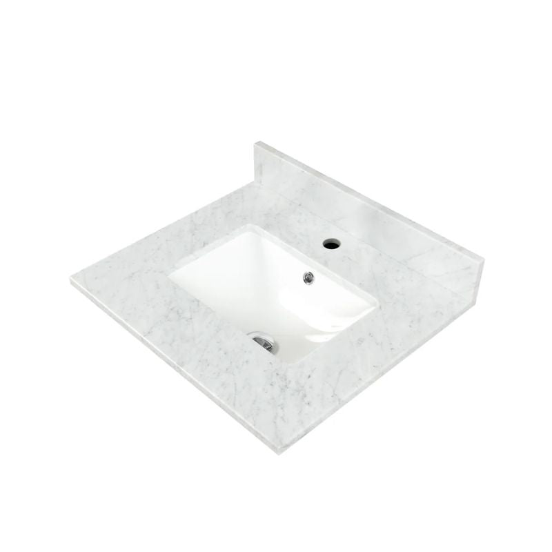 Blossom White Carrara Marble Countertop with Undermount Sink - Quality Home Distribution