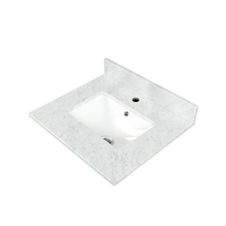 Blossom White Carrara Marble Countertop with Undermount Sink - Quality Home Distribution