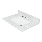 Blossom White Carrara Marble Countertop with Undermount Sink - Quality Home Distribution
