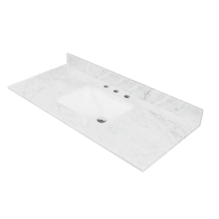 Blossom White Carrara Marble Countertop with Undermount Sink - Quality Home Distribution