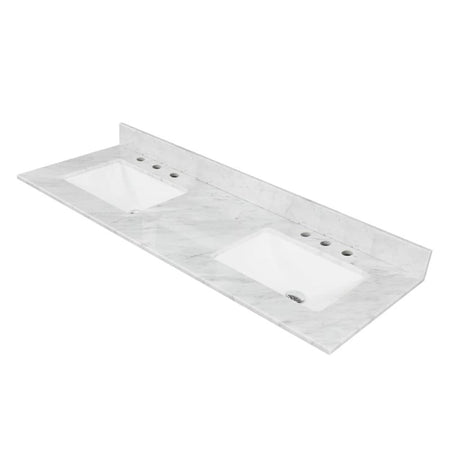 Blossom White Carrara Marble Countertop with Undermount Sink - Quality Home Distribution