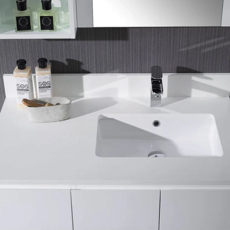 Blossom White Quartz Bathroom Vanity Countertop - Quality Home Distribution