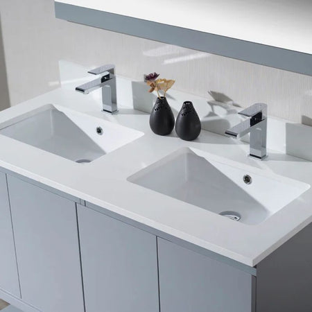 Blossom White Quartz Bathroom Vanity Countertop - Quality Home Distribution