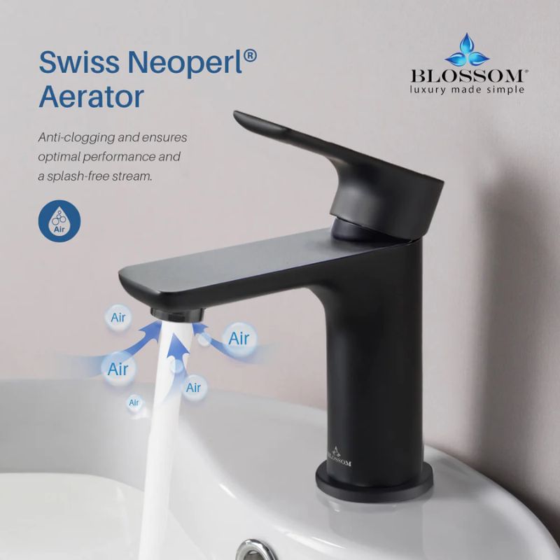 Blossom F01-120 Single Handle Bathroom Faucet - 4-Piece Value Bundle - Quality Home Distribution
