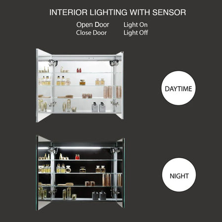 Blossom Vega LED Medicine Cabinet with Smart Touch Controls and Anti-Fog Mirror - Quality Home Distribution