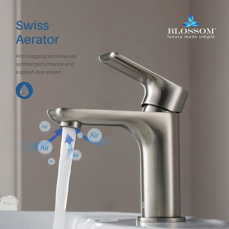 Blossom F01-120 Single Handle Bathroom Faucet - 4-Piece Value Bundle - Quality Home Distribution
