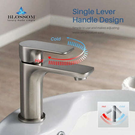 Blossom F01-120 Single Handle Bathroom Faucet - 4-Piece Value Bundle - Quality Home Distribution