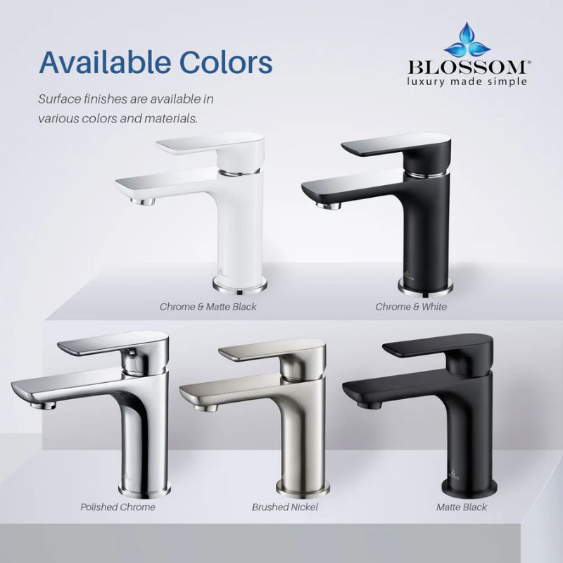 Blossom F01-120 Single Handle Bathroom Faucet - 4-Piece Value Bundle - Quality Home Distribution