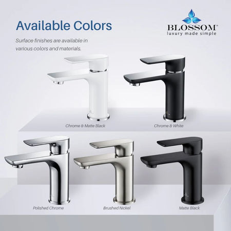 Blossom F01-120 Single Handle Bathroom Faucet - 4-Piece Value Bundle - Quality Home Distribution