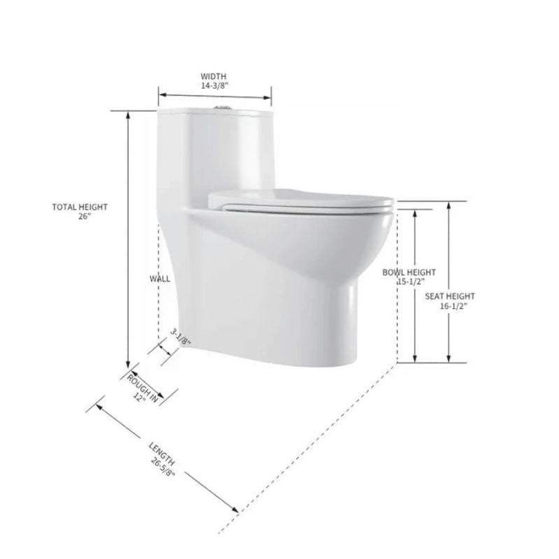 Blossom T9-02 Modern One-Piece Dual Flush Toilet with Self-Cleaning Nanoglaze - Quality Home Distribution