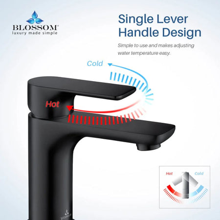 Blossom F01-120 Single Handle Bathroom Faucet - 4-Piece Value Bundle - Quality Home Distribution