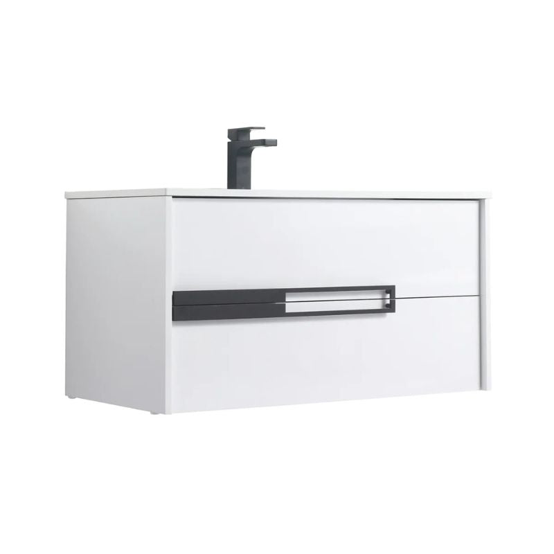 Blossom Brest 047 Modern Floating Vanity with Durable SMC Sink - Quality Home Distribution