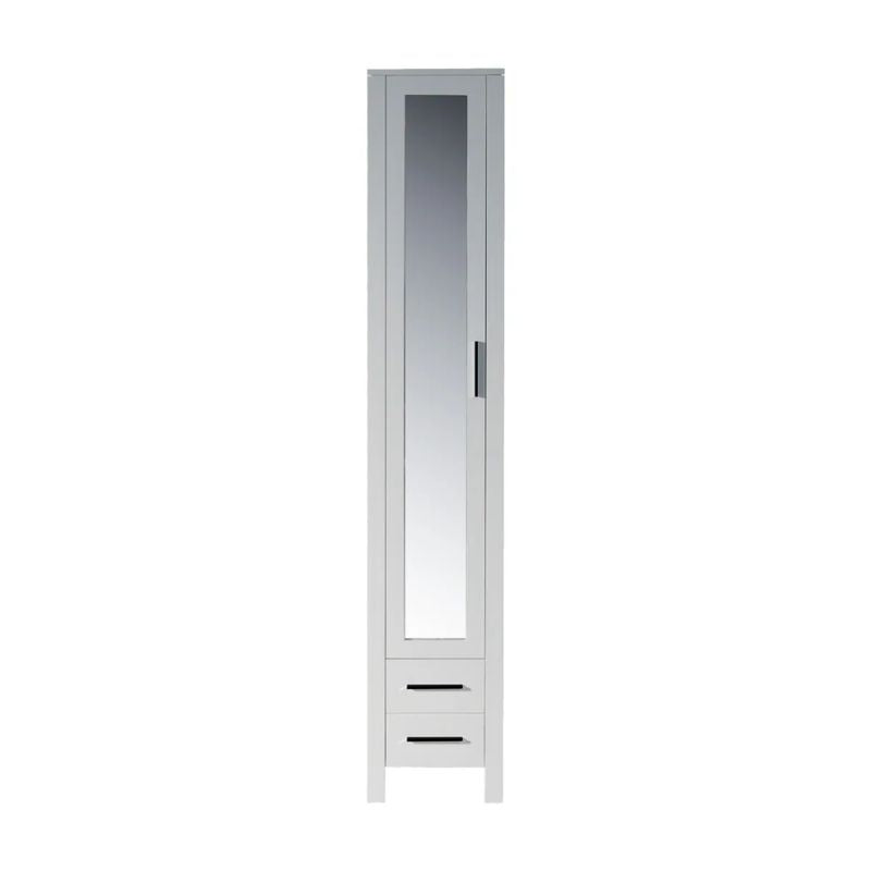 Blossom Sydney 15-Inch Modern Freestanding Linen Cabinet with Full-Length Mirror - Quality Home Distribution