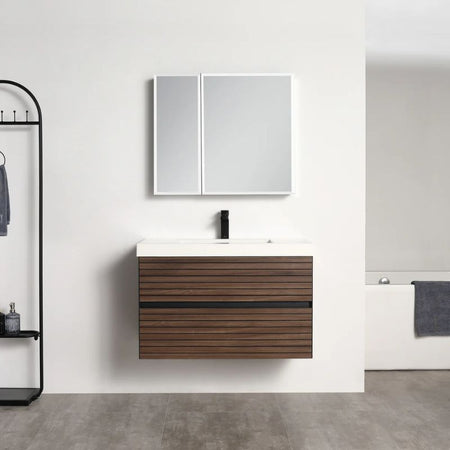 Blossom Annecy 040 Wall-Hung Modern Bathroom Vanity with Soft-Close Drawers - QHD