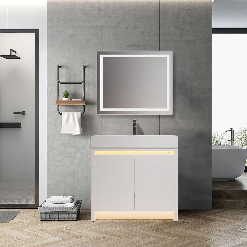 Blossom Capri 038 Transitional Freestanding Vanity with Dual LED Illumination - Quality Home Distribution
