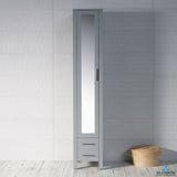 Blossom Sydney 15-Inch Modern Freestanding Linen Cabinet with Full-Length Mirror - Quality Home Distribution