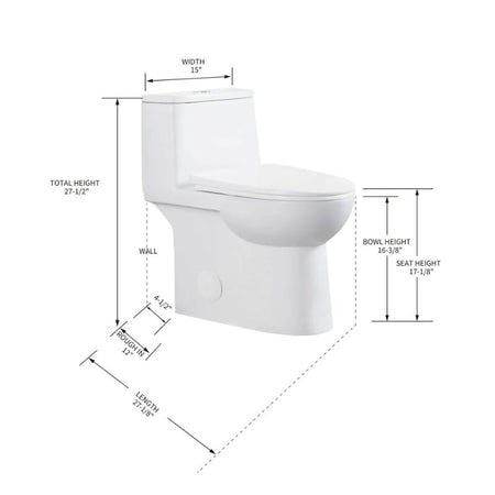 Blossom T9-03 Modern One-Piece Dual Flush Toilet with Tornado Flush & Nano-Glaze - Quality Home Distribution