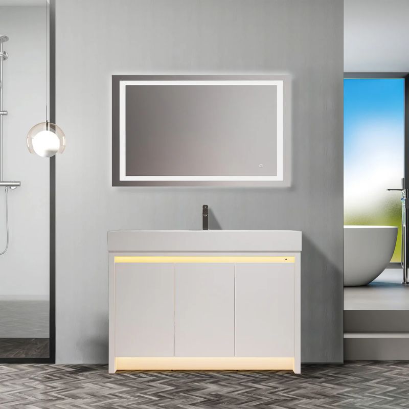 Blossom Capri 038 Transitional Freestanding Vanity with Dual LED Illumination - Quality Home Distribution