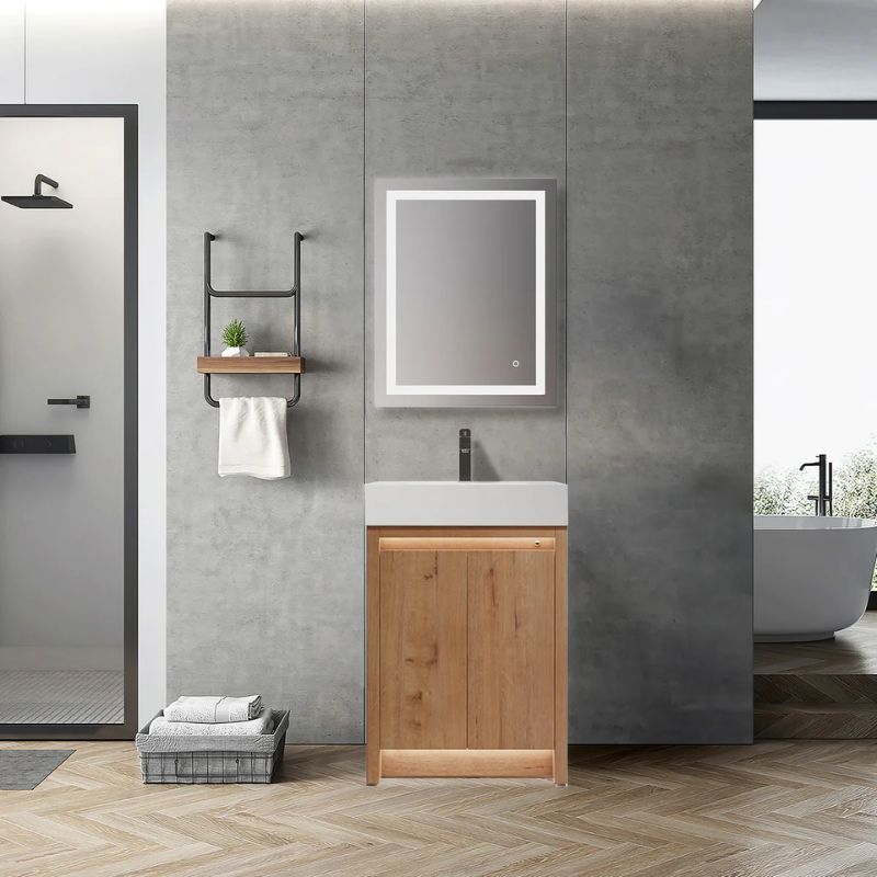 Blossom Capri 038 Transitional Freestanding Vanity with Dual LED Illumination - Quality Home Distribution